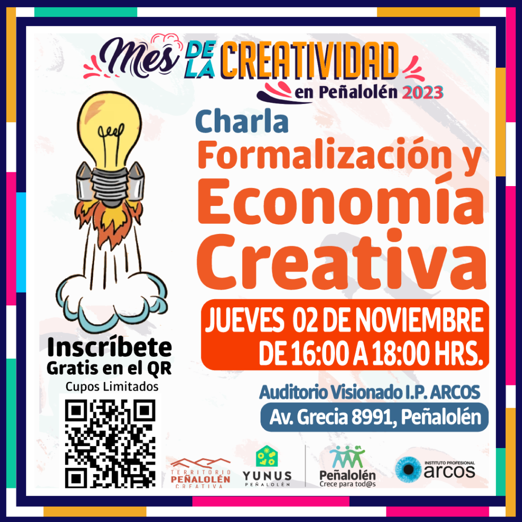 Charla de Formalización y Economía Creativa, Mes de la Creatividad en Peñalolén 2023