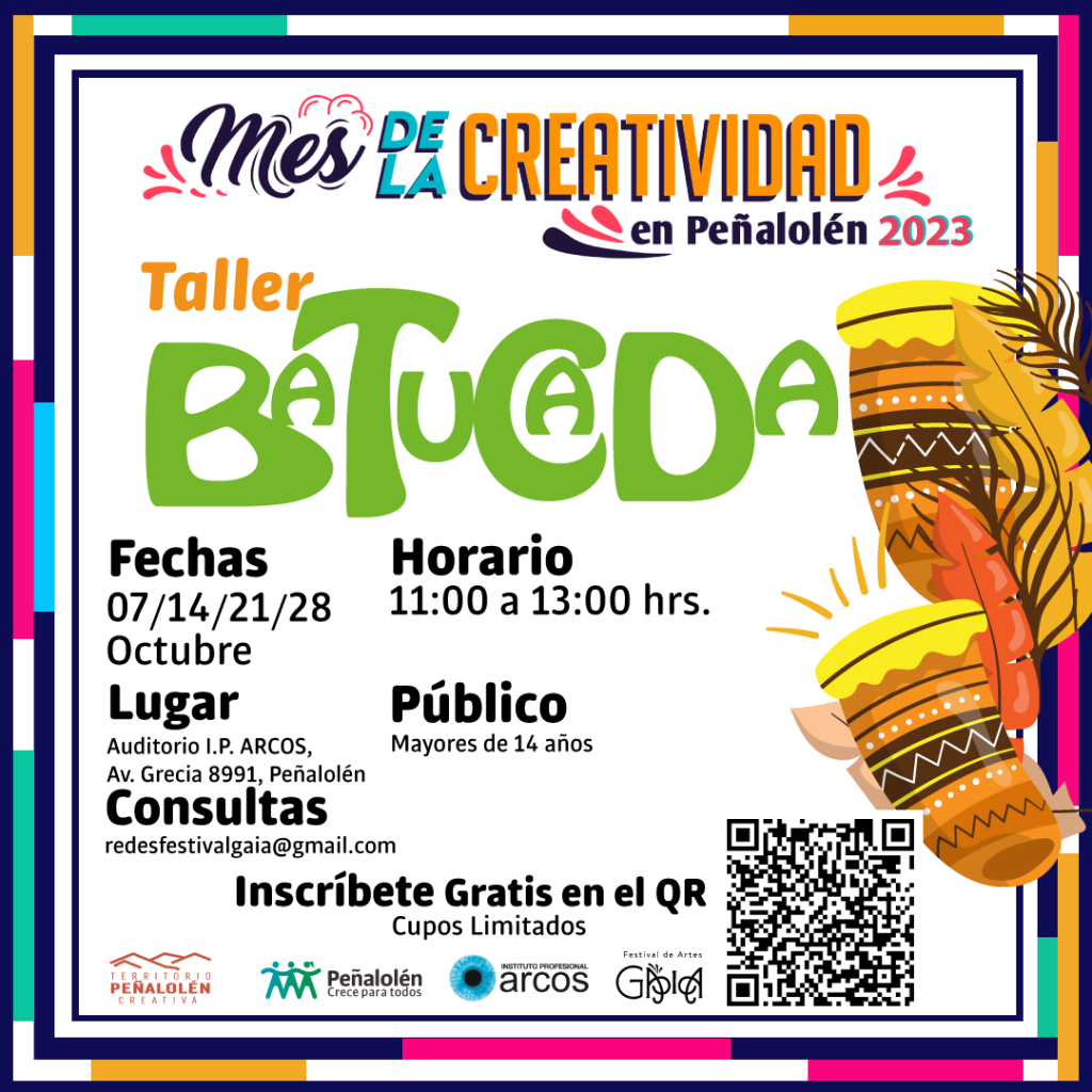 Taller de Batucada Mes de la Creatividad en Peñalolén 2023