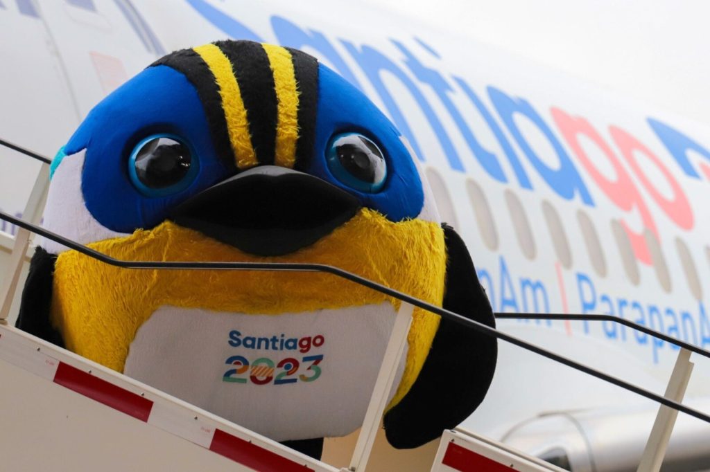 Fiu la mascota presente en las comunas de los Panamericanos 2023