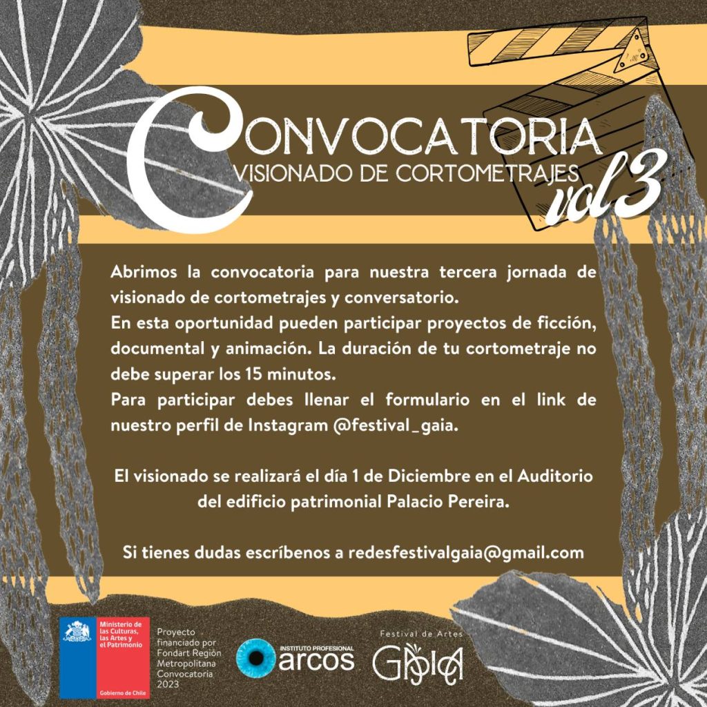 Convocatoria Festival GAIA Visionado de Cortometraje