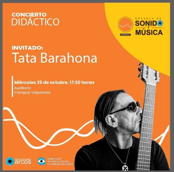 Afiche presentación de Tata Barahona en Campus Valparaíso