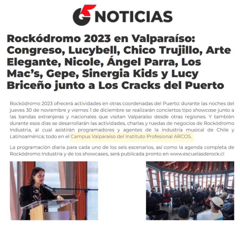 Nota del lanzamiento oficial de Rockódromo 2023 en G5 Noticias