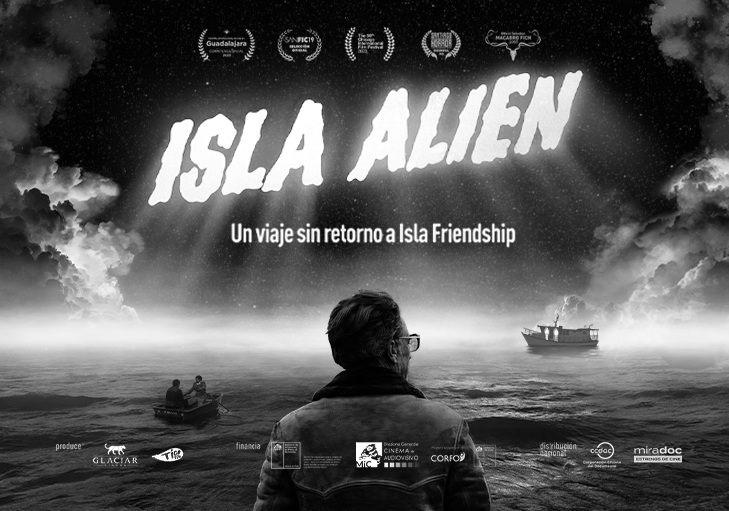 Afiche Isla Alien, documental realizado por docente de ARCOS