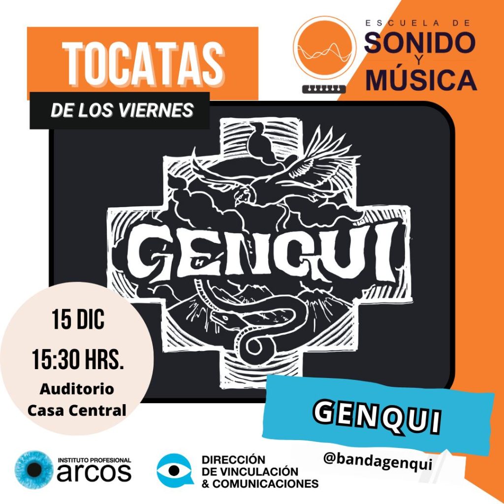 Afiche de Genqui en la Tocata de los Viernes en ARCOS