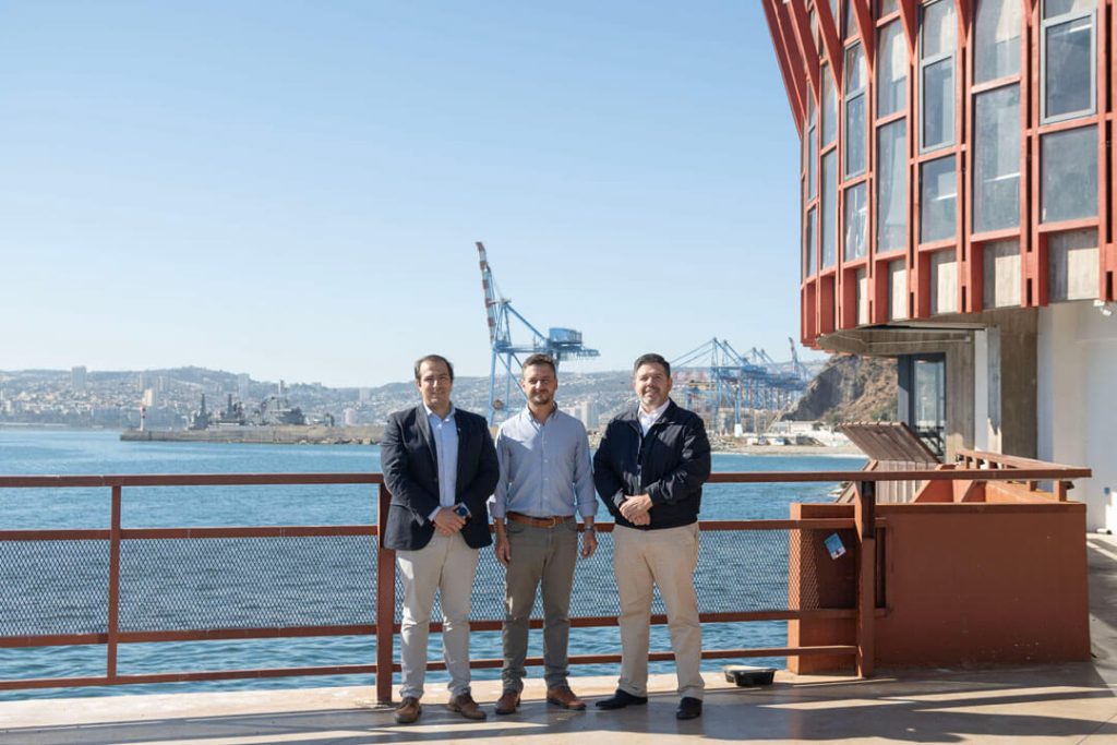 José Belaustegui, Tomás Albagly y Javier Torrejón