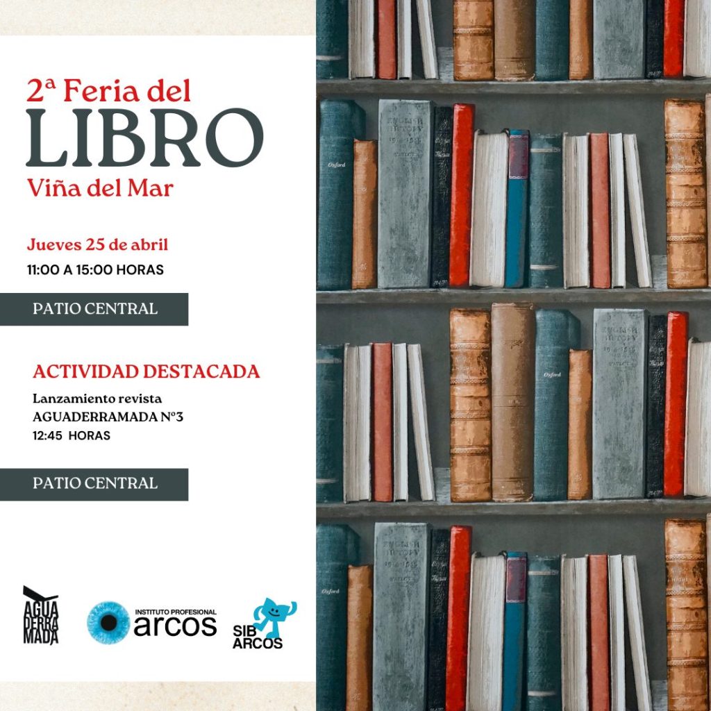 segunda Feria del libro lanzamiento revista de aguaderramada en ARCOS Viña del Mar