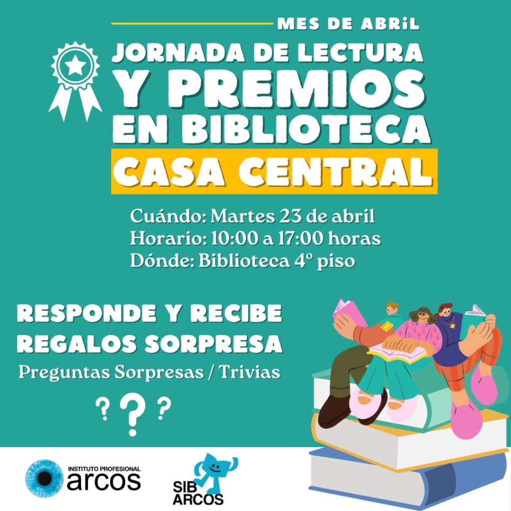 Jornada de lectura y premios en la biblioteca Casa Central en el mes del libro en ARCOS