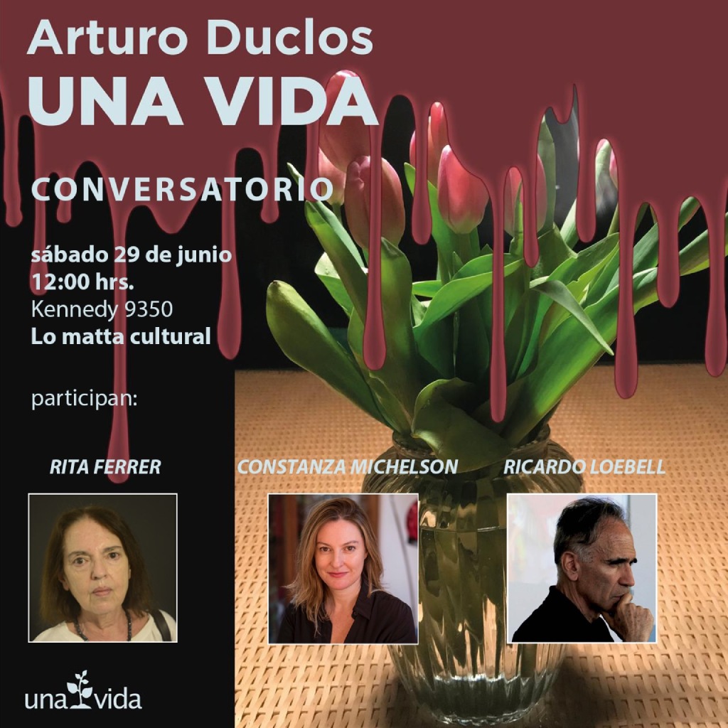 Afiche invitación a el conversatorio sobre Arturo Duclos, donde estará docente de ARCOS