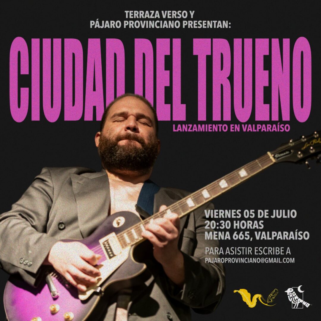 DOCENTE DE ARCOS LANZARÁ SINGLE INSTRUMENTAL CIUDAD DEL TRUENO DE PÁJARO PROVINCIANO CON CONCIERTO EN VALPARAÍSO