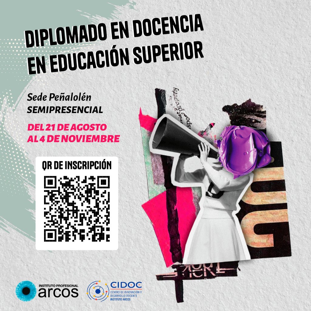 Afiche Diplomado en Docencia en Educación Superior de ARCOS en Casa Central