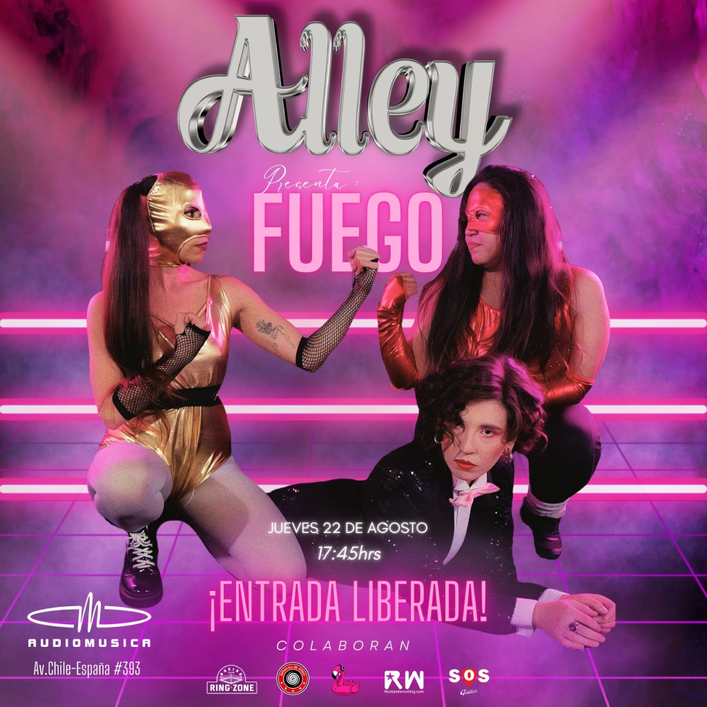 Afiche de Fuego, el nuevo sencillo de Alley, titulada de Producción Musical de ARCOS