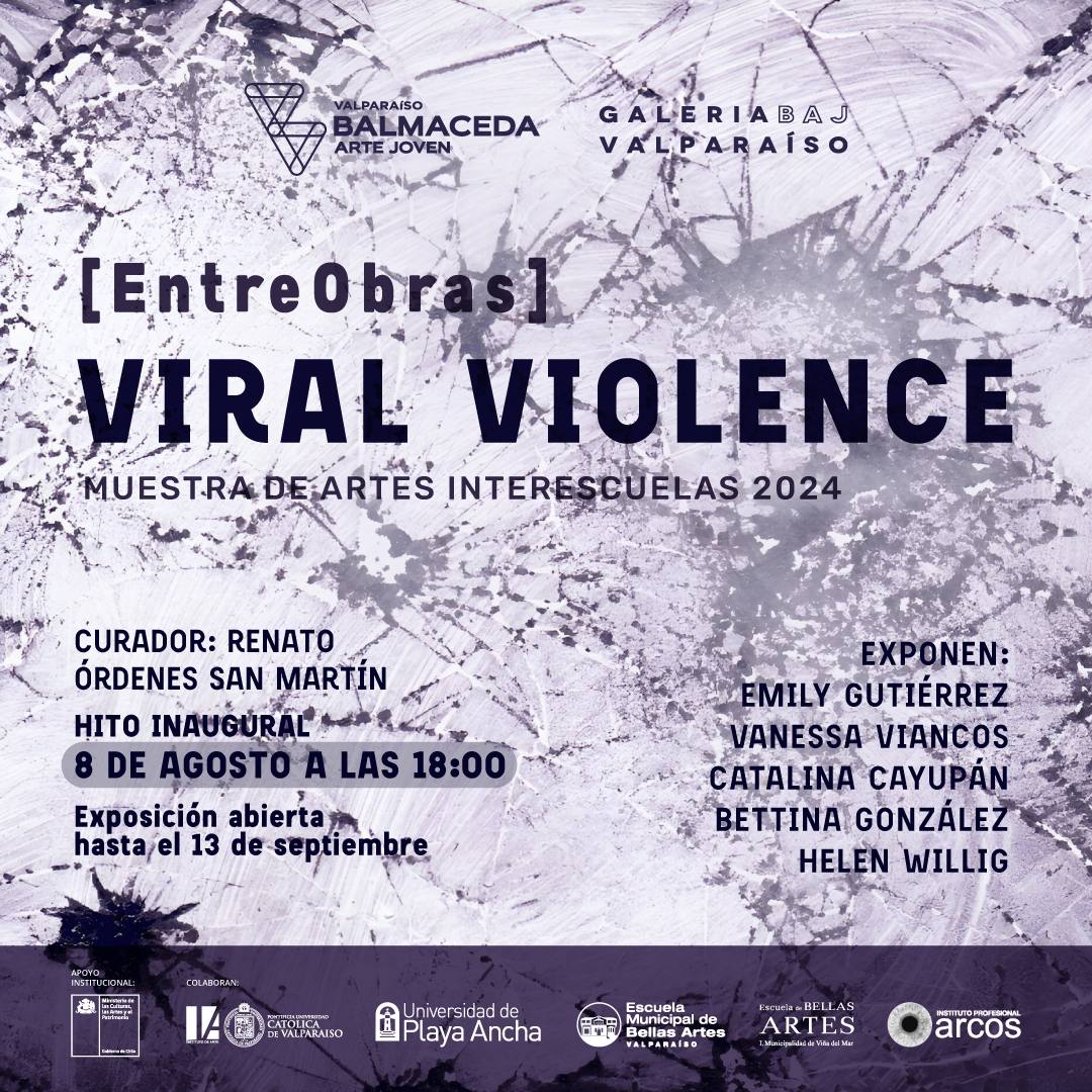 INAUGURACIÓN EXPOSICIÓN ENTREOBRAS VIRAL VIOLENCE EN BALMACEDA ARTE JOVEN VALPARAÍSO TENDRÁ LA PARTICIPACIÓN DE ESTUDIANTE DE FOTOGRAFÍA ARCOS