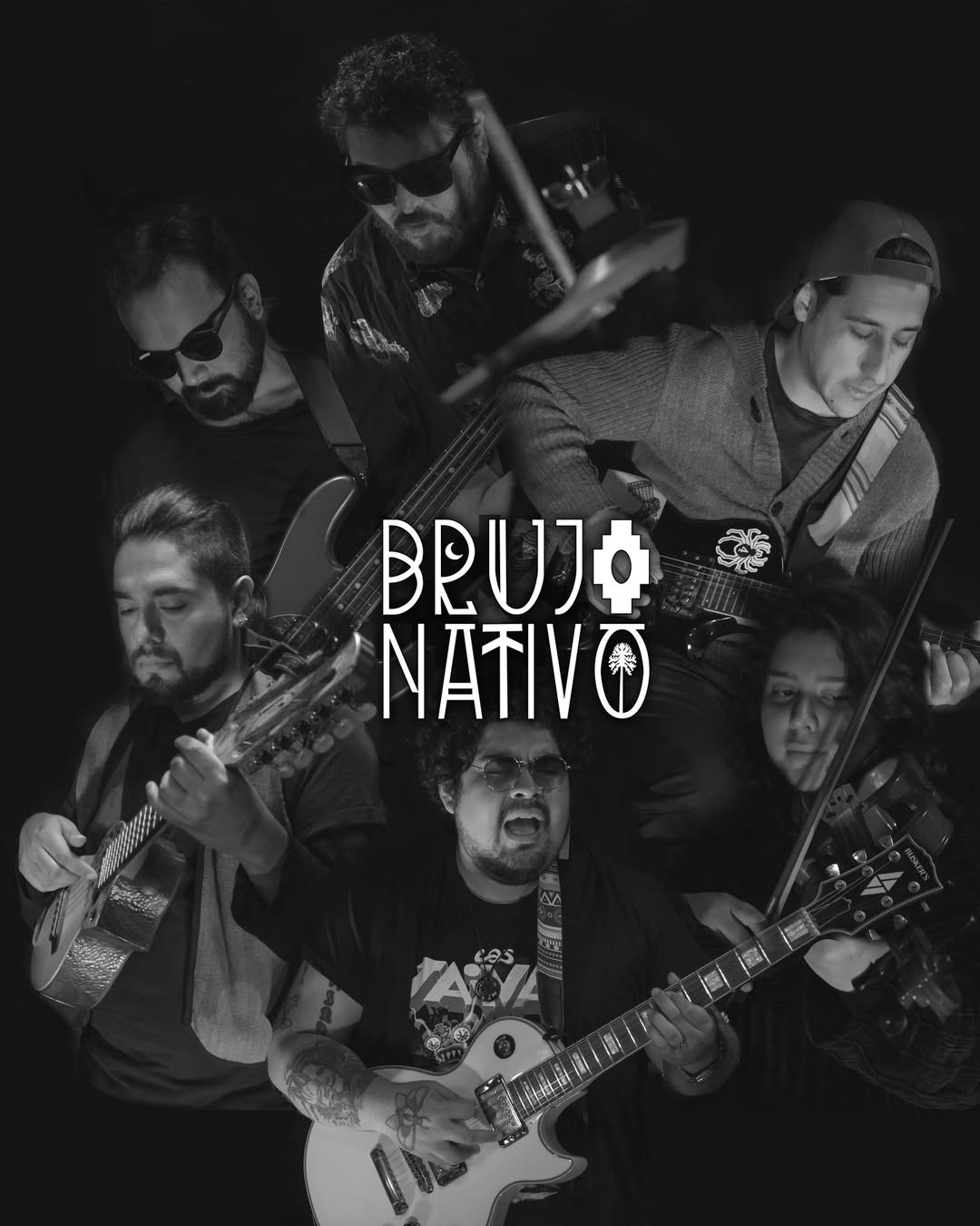 Portada oficial de Brujo Nativo, banda de titulado ARCOS José Miguel Carrasco.