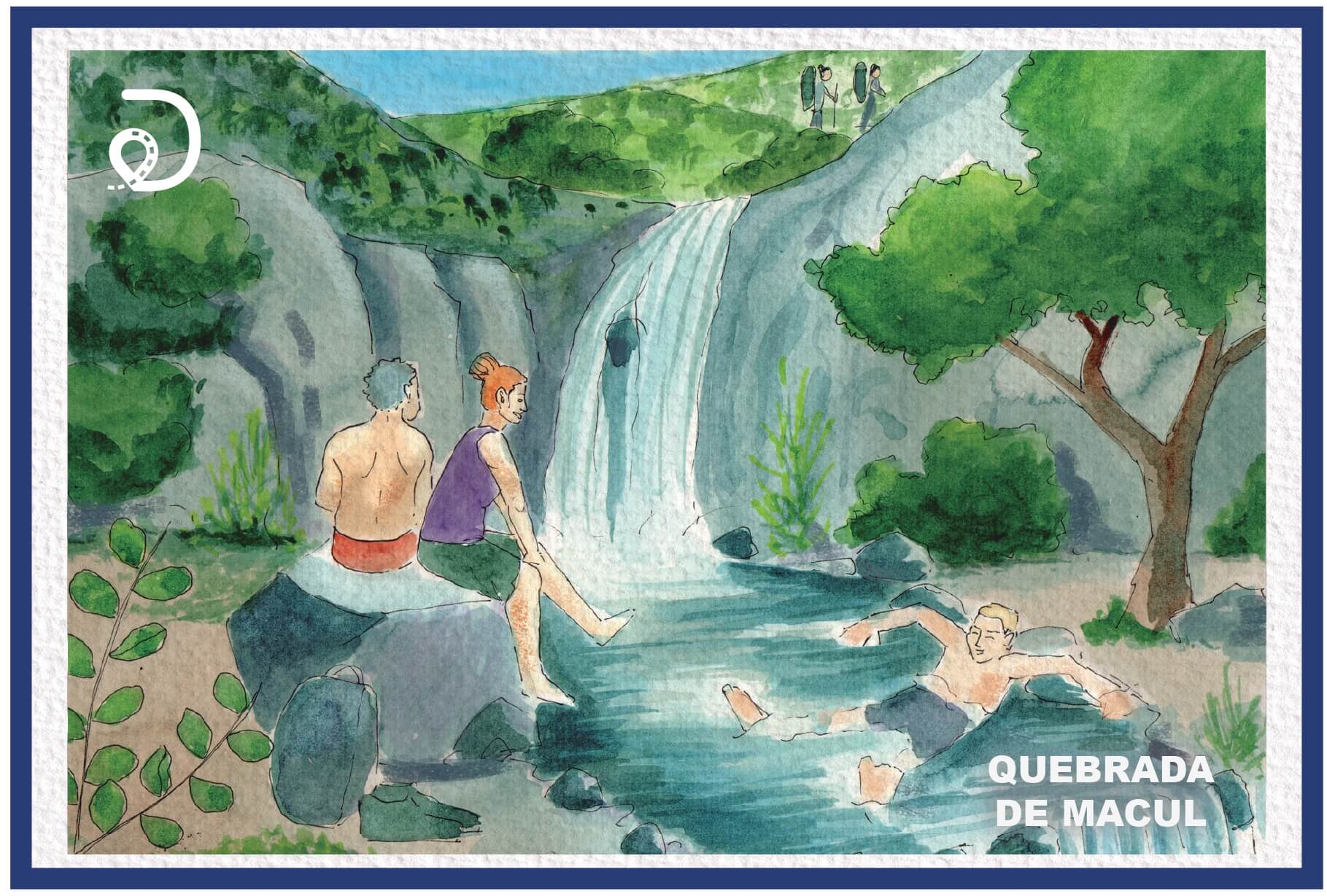 Postal de Peñalolén Turismo Creativo, Quebrada de Macul.