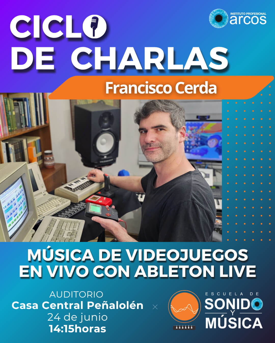 Escuela de Sonido y Música ARCOS vuelve con Ciclo de Charlas con Francisco Cerda.