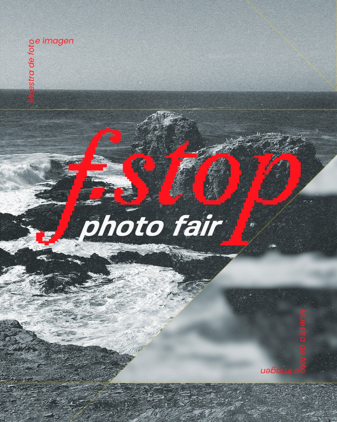 Gráfica oficial de Convocatoria F.STOP a llevarse a cabo el 5 y 6 de septiembre. Organizado por Colectivo Narval de ex Estudiantes de Fotografía ARCOS.