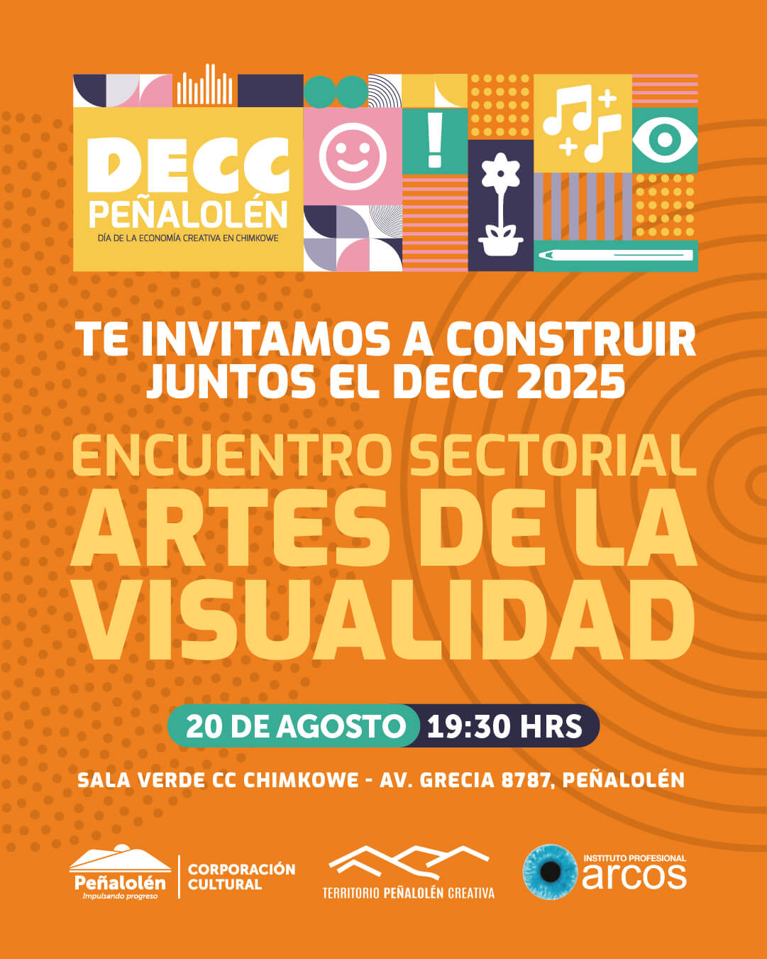 DECC - Encuentro Sectorial Artes de la Visualidad para el 20 de agosto.