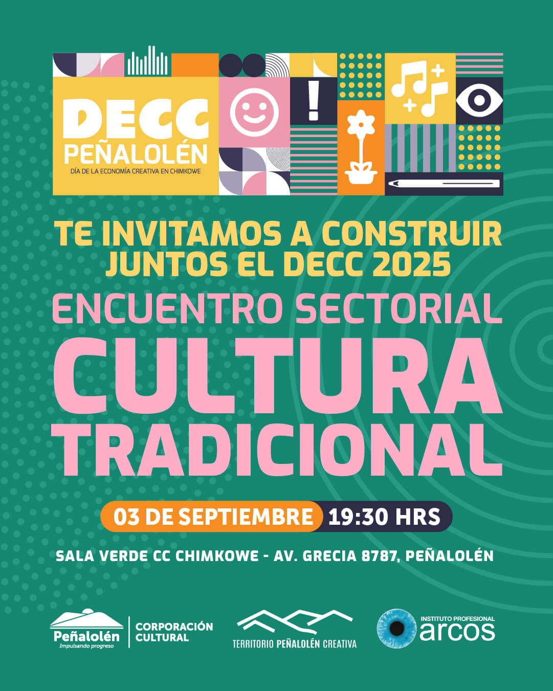 DECC - Encuentro Sectorial Cultura Tradicional para el 3 de septiembre.