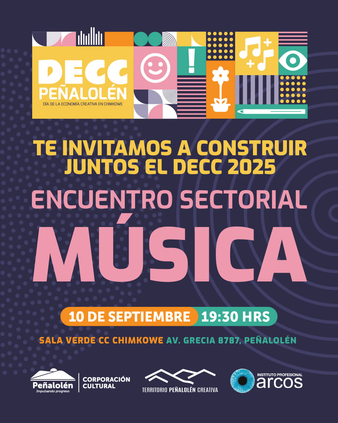 DECC - Encuentro Sectorial Música para el 10 de septiembre.