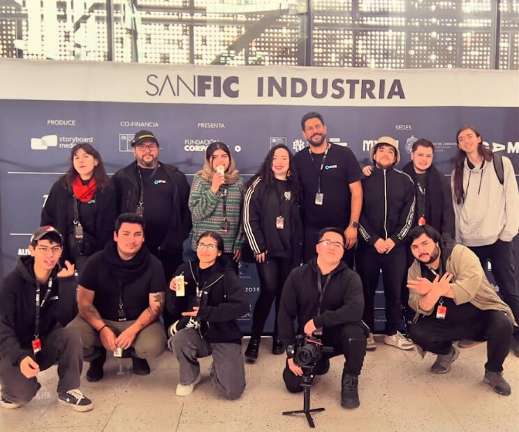 Equipo de SANFIC21 a cargo de Claudio Echegoyen docente de la Escuela de Cine y Audiovisual ARCOS.