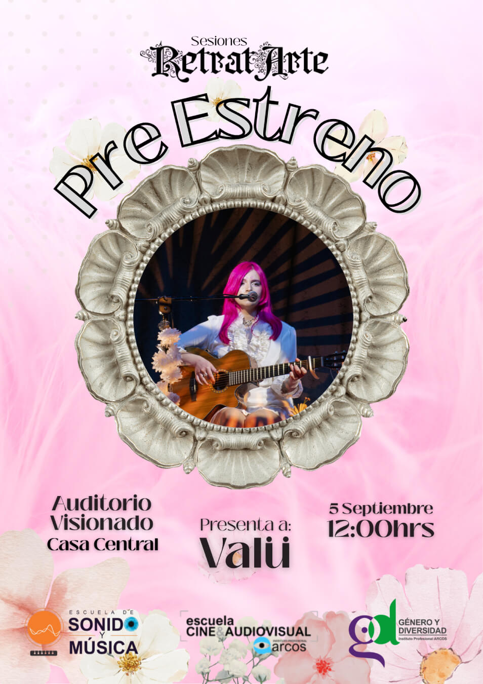 RetratArte, Colectivo de estudiantes I.P. ARCOS, presenta preestreno de Sesión Acústica con artista Valü.