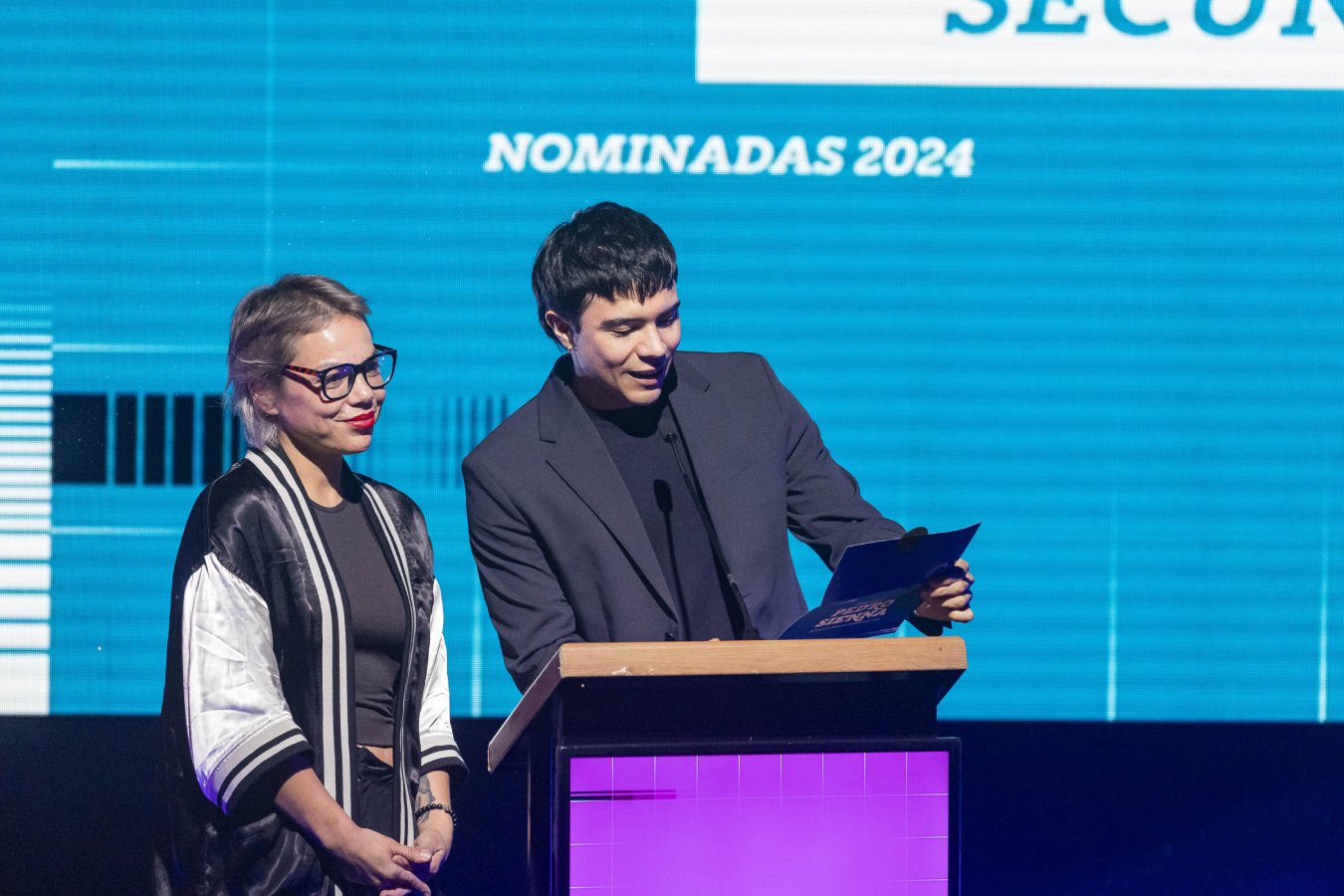 Paulina Obando, Directora de Escuela de Cine y Audiovisual ARCOS en Premios Pedro Sienna.